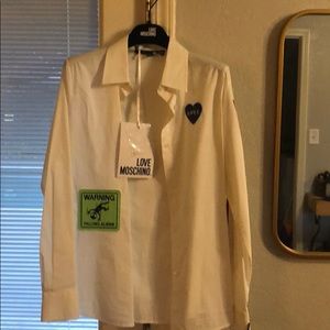 LOVE MOSCHINO BUTTON UP SHRT